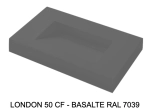 Plan vasque lavabo sur mesure : L 60 à 201 x P 40 à 51 cm, finition lisse mate, 10 couleurs au choix, Anti bactérien, résine Akrytan® teinté dans la masse, Livraison Offerte.